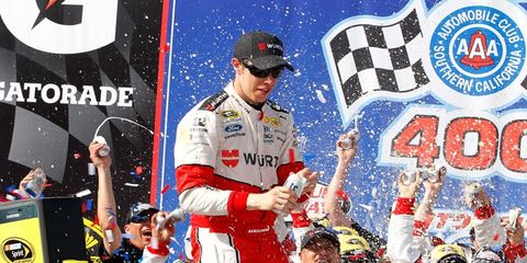 Images from Brad Keselowski's win for Ford and Team Penske at Auto Club Speedway in Fontana, Calif., on Sunday.