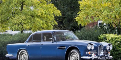 A 1963 Lagonda Rapide -- a four-door tourer from an era when Aston Martin still somewhat regularly used the Lagonda name.