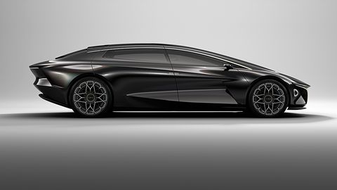 The Lagonda Vision Concept imagines an electric luxury car with advanced autonomous driving features.