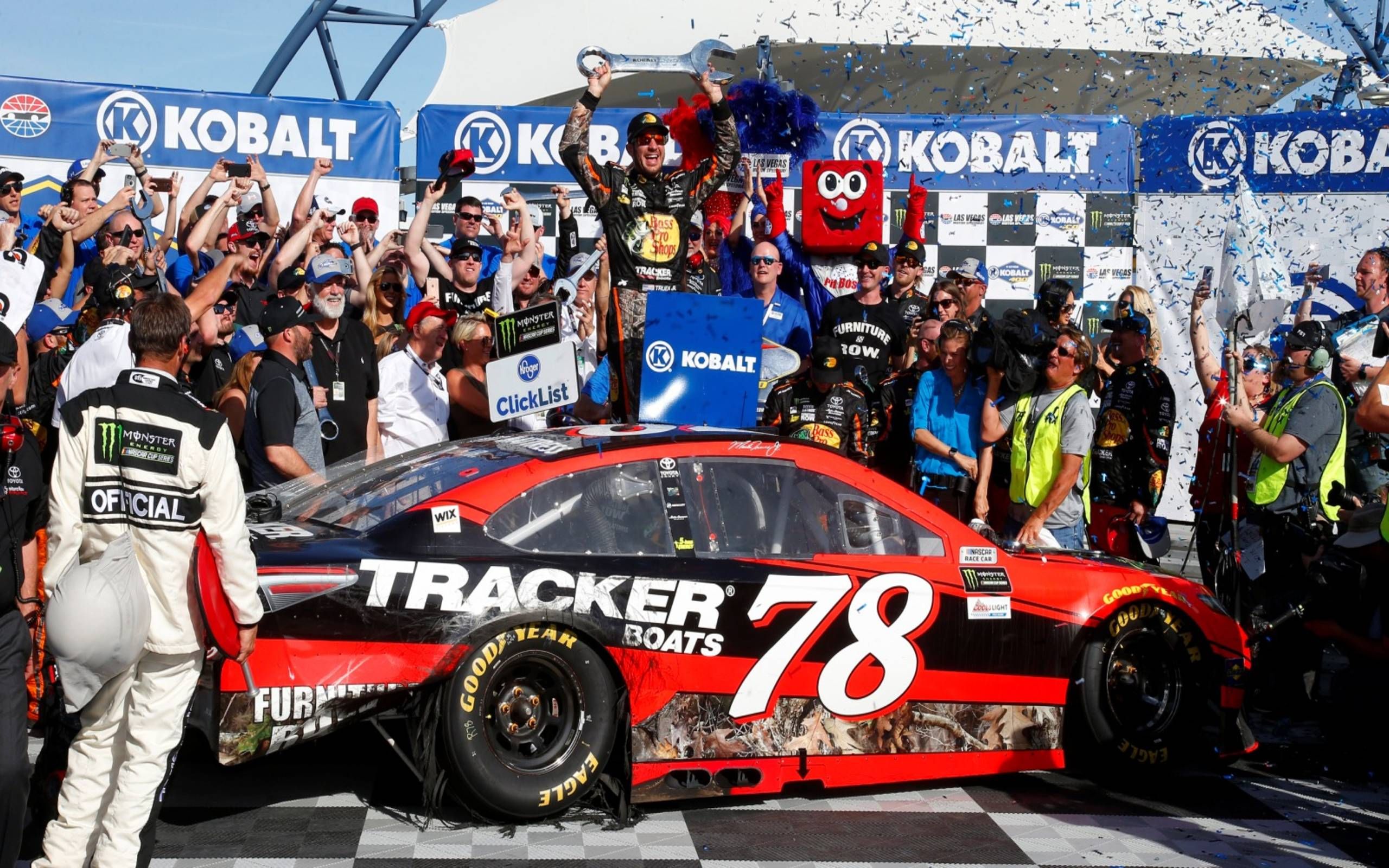 Martin Truex Jr. scores wild NASCAR win for Toyota at Las Vegas