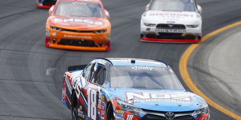 Kyle Busch led 77 of the 200 laps Saturday,
