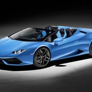 Lamborghini unveiled the Huracán Spyder LP 610-4 at the 2015 Frankfurt motor show. The successor to the popular Gallardo Spyder, the Huracán Spyder gets all-wheel drive, a 5.2-liter naturally aspirated V10 and a cloth convertible top.