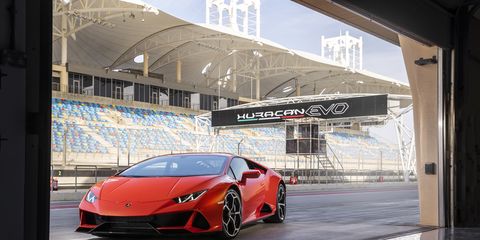 2020 Lamborghini Huracan Evo captured in the pits