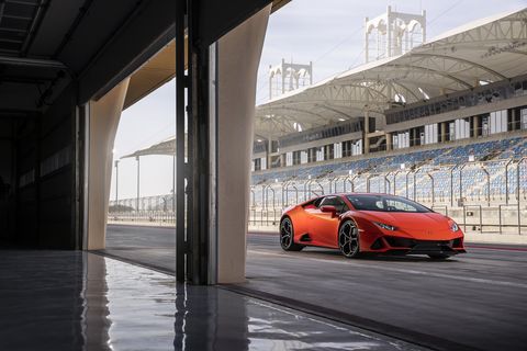 2020 Lamborghini Huracan Evo captured in the pits