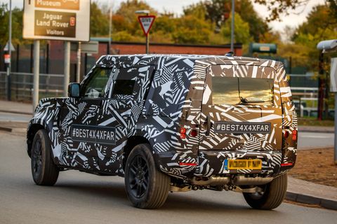 Look beyond the camouflage, and you'll get your best look yet at the replacement for the Land Rover Defender. The upcoming Defender, which appears to have switched over to all-around independent suspension, won't be a retro-themed reincarnation of the rugged truck it replaces, but we expect it to retain stylistic nods to its predecessor.