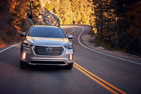 The 2018 Hyundai Santa Fe is available with front- or all-wheel drive and is powered by a 3.3-liter, 290-hp V6.