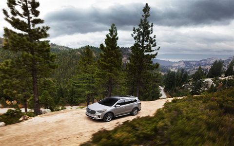 The 2018 Hyundai Santa Fe Sport is powered by a 185-hp 2.4-liter direct-injected four-cylinder or a turbocharged 2.0-liter four making 240 hp.
