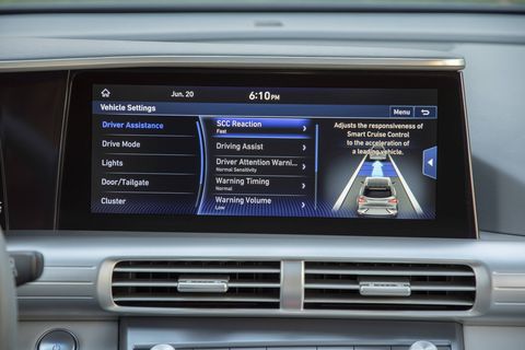 All the various screens of the NEXO infotainment system