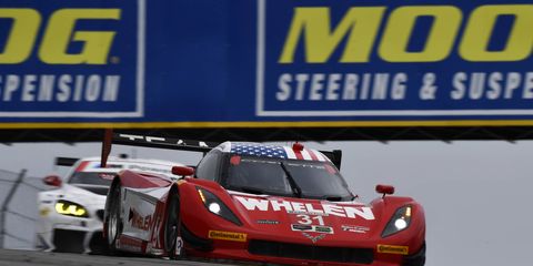 The Action Express Corvette of Dane Cameron and Eric Curran win Sunday's IMSA SportsCar Championship race at Canadian Tire Motorsports Park.