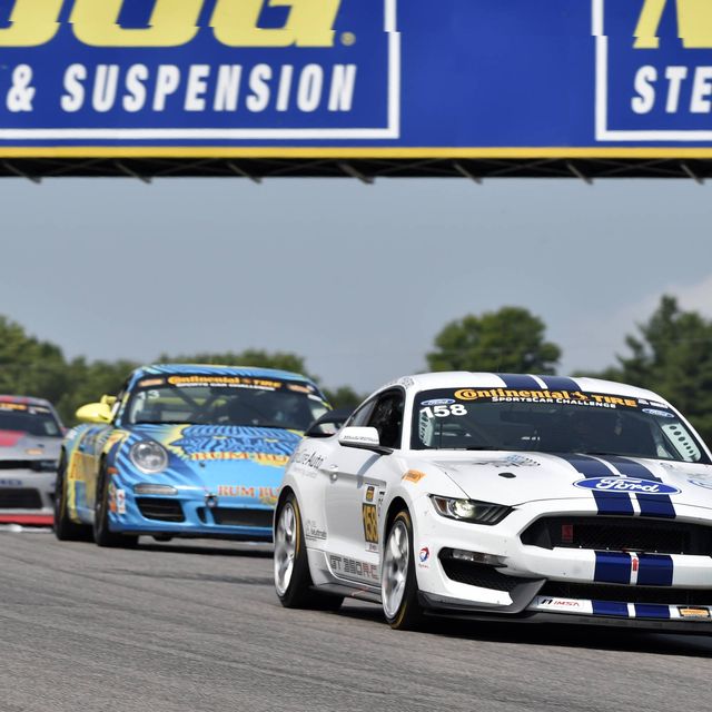 Jade Buford and Austin Cindric drove the Ford Shelby GT350R-C  to the overall win in the Continental Tire SportsCar Challenge at Canadian Tire Motorspots Park on Saturday.