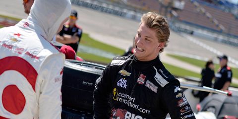 Sage Karam finished third at Iowa Speedway for his first career podium finish in the Verizon IndyCar Series.