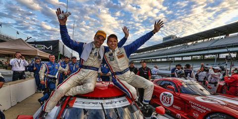 Joao Barbosa stretched his fuel to the limit and helped the No. 5 Action Express Racing Corvette DP win at the Brickyard on Friday.