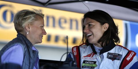 Grace Autosport team principal Beth Paretta, left, and driver Katherine Legge are joining forces for an Indianapolis 500 effort in 2016.