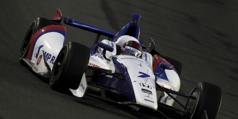 Rookie IndyCar driver Mikhail Aleshin was upgraded to stable condition on Saturday. Aleshin was involved in a nasty wreck on Friday night.