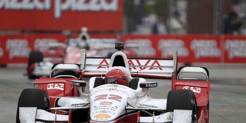Simon Pagenaud took the pole for this weekend's Fontana IndyCar race.