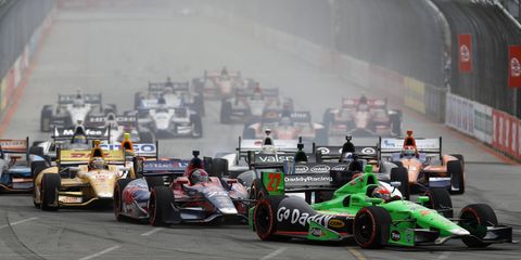 Indycar will open the 2015 season at Brazil. This photo shows the Brazil race from 2013.