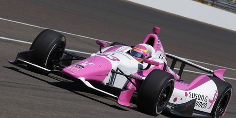 Pippa Mann, shown driving in the 2014 Indianapolis 500, has signed to race with the team again this year.