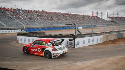 Images of Americas Rallycross action at Circuit of the Americas in Austin, Texas on Sunday. Scott Speed closed out the series' inaugural season with the title.