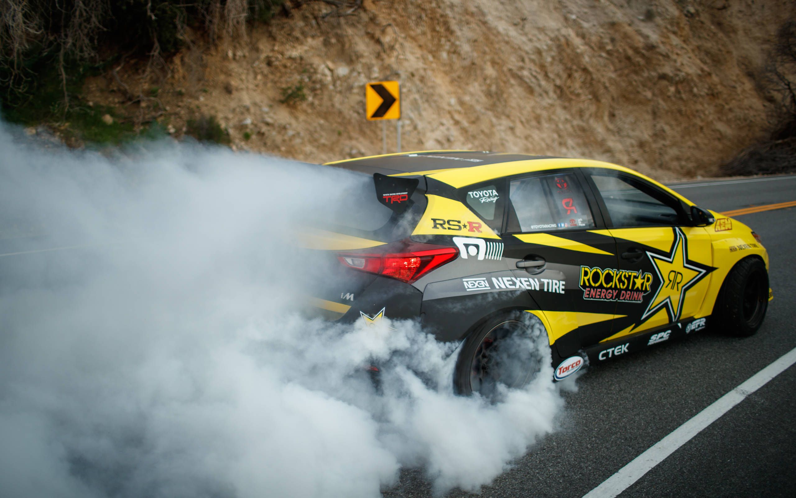 1,000-hp Toyota iM goes sideways at 100 mph!