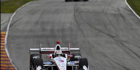 Hélio Castroneves finished third after starting from pole Sunday at Road America.