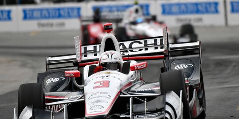 Helio Castroneves finished eighth in Toronto on Sunday.