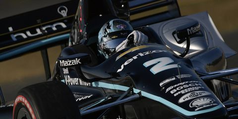 Josef Newgarden ran a track record lap of 1:15.5205 for a speed of 113.691 miles per hour.
