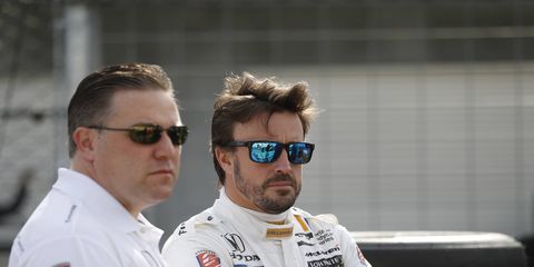 Both McLaren's Zak Brown and Fernando Alonso want to return to the Indy 500 but 2018 seems unlikely for either candidate.