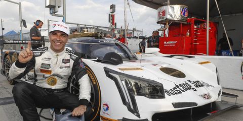 Joao Barbosa scored the overall pole for the 2017 Rolex 24 in the Cadillac DPi.