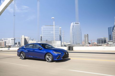 The 2019 Lexus ES350 F Sport adds the Adaptive Variable Suspension system that tightens up the handling as the drive modes get more aggressive.