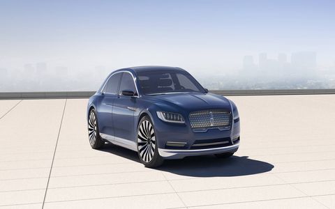 Lincoln revealed a Continental Concept car ahead of the New York auto show.