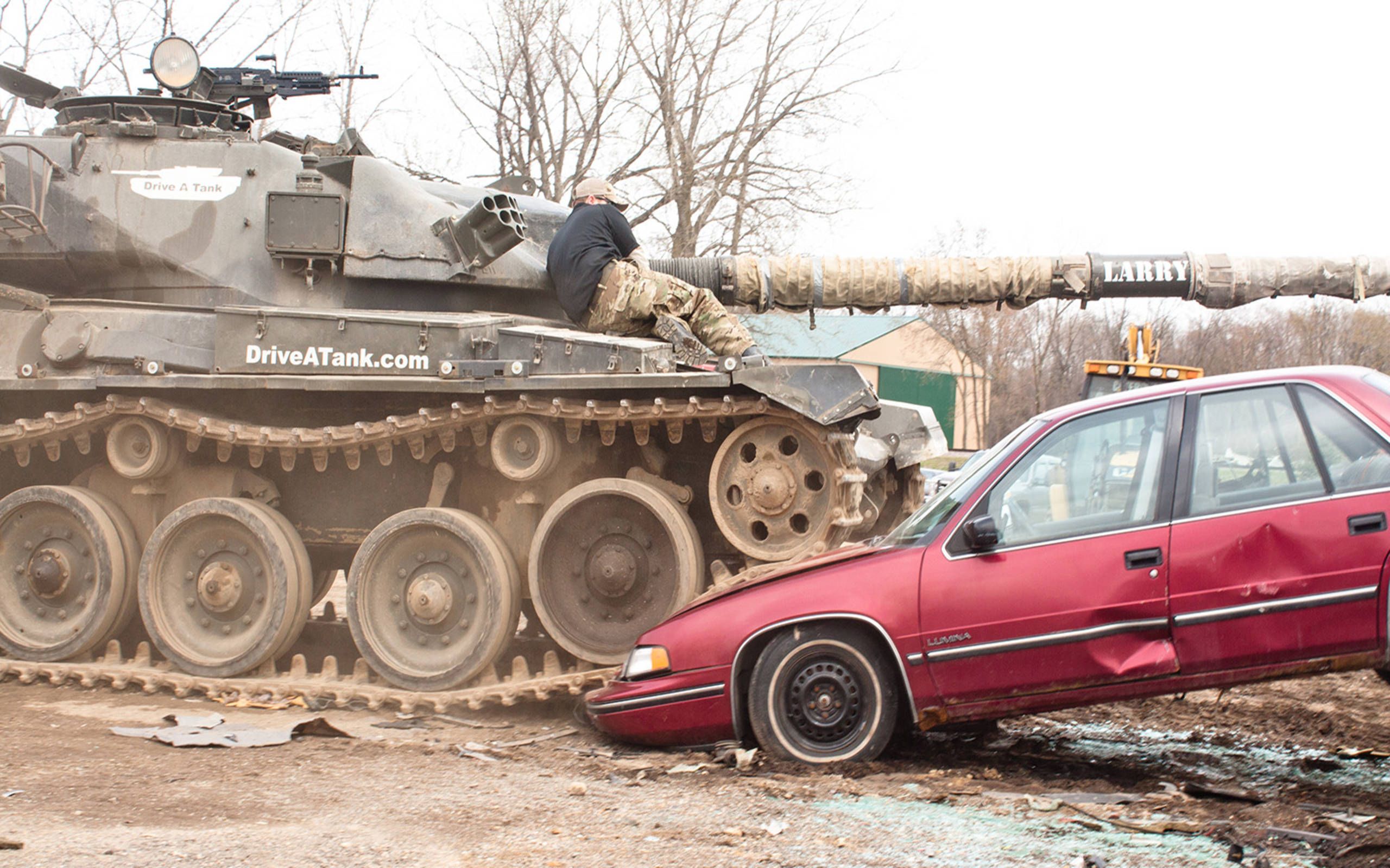 Video shows what it's like to almost get run over by a tank.