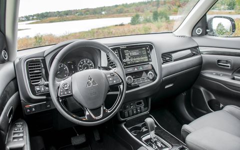 The Outlander offers a lot of standard equipment, though the ride quality is that of an SUV rather than a crossover.