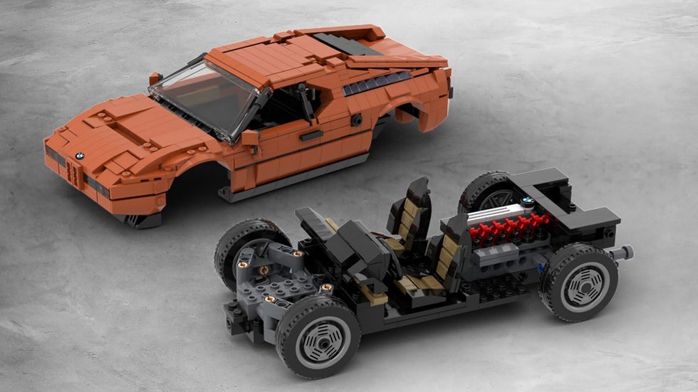 Lego Style Brick BMW M1 Procar