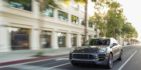 The 2017 Porsche Macan Turbo with Performance Package has a top speed of 169 mph.