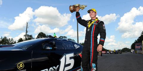 NHRA Pro Stock championship leader Tanner Gray will compete in NASCAR next season.