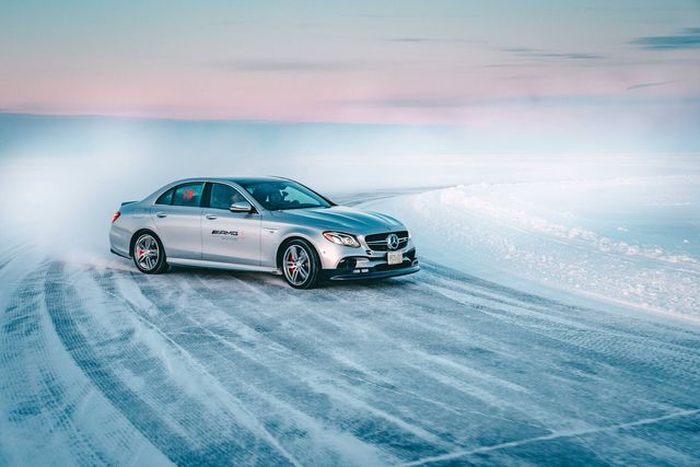 amg's winter driving academy transforms canada's frozen lake winnipeg into the white hell, a 53 mile ice track where drift happy souls can learn to pilot high performance mercedes amg machines in a low traction and low temperature environment