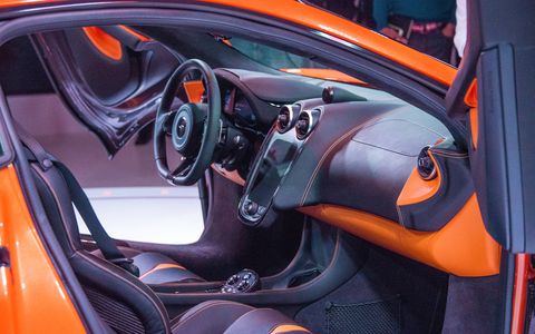 The McLaren 570S at the New York auto show.