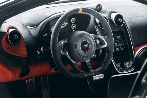 Interior details on the McLaren 600LT "Longtail"