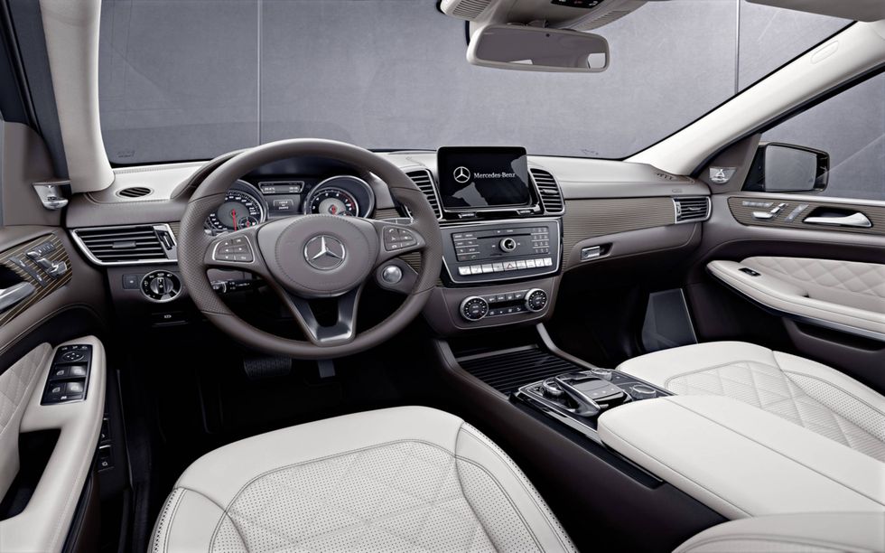 The Mercedes-Benz GLS Grand Edition comes with quilted leather seats and open-pore ash trim.