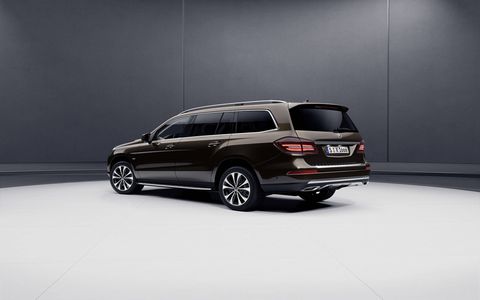 The Mercedes-Benz GLS Grand Edition comes with quilted leather seats and open-pore ash trim.