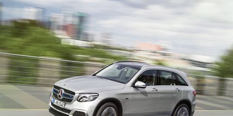 Mercedes-Benz debuted the GLC F-Cell at the Frankfurt motor show, combining a hydrogen fuel cell with a traditional lithium-ion battery for this hybrid.