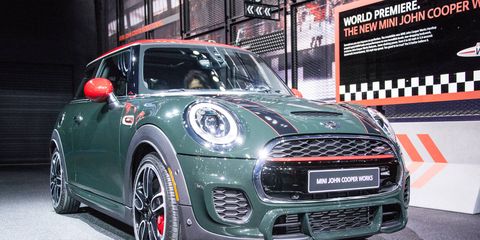 The new Cooper Hardtop has been given a sportier front fascia, as part of JCW trim.