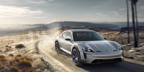 The concept's design features a sloping roof familiar from the Panamera Sport Turismo wagon.