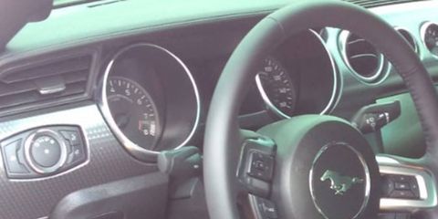 If you look closely, you can see a hard redline start at about 7,500 rpm on the dash of the 2018 Mustang GT.