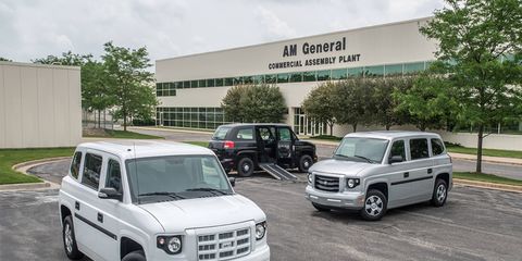 The MV-1 is built by AM General, of Humvee notoriety, at its plant in Mishawaka, Indiana.