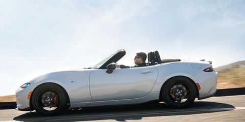 The 2018 Mazda MX-5 Miata comes with a 155-hp inline four-cylinder engine. Club model shown.