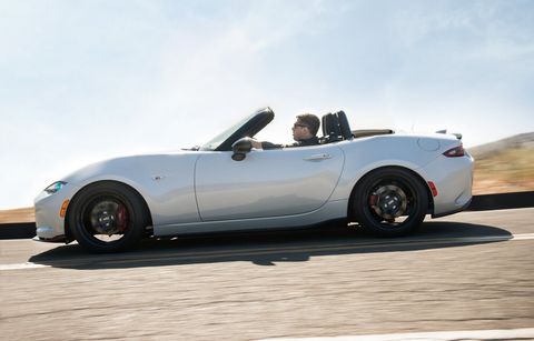 The 2018 Mazda MX-5 Miata comes with a 155-hp inline four-cylinder engine. Club model shown.