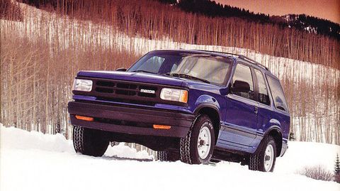 The Mazda Navajo was only available for a short period of time in the early 1990s, as part of the Ford Explorer's first generation.