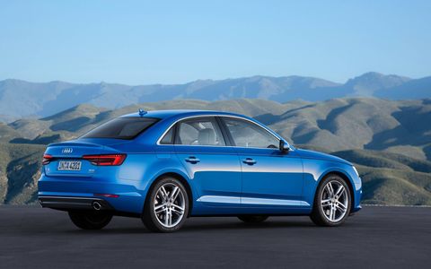 The new A4 comes with a 252-hp turbo four and goes on sale this spring.