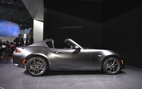 Mazda unveiled the MX-5 RF at the New York auto show